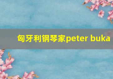 匈牙利钢琴家peter buka